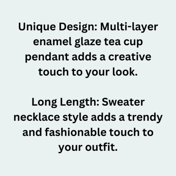 Miniature Whimsical Mini Tea Cups Crafted into a Long Necklace - Unique Patterns - Picture 5 of 6